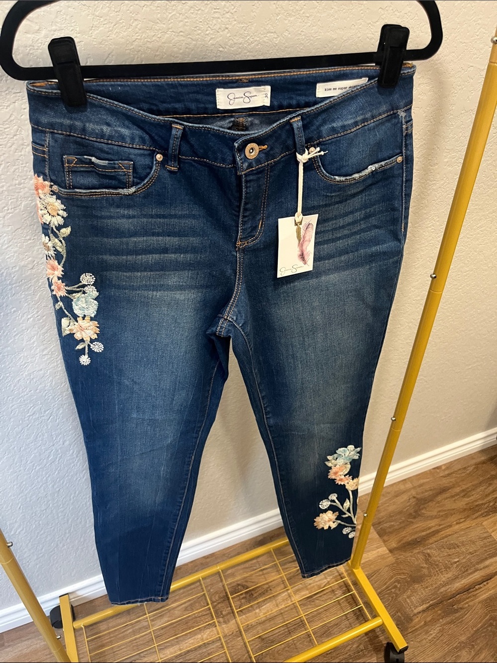 NWT- Jessica Simpson Brand Embroidered Dark Blue Women’s Jeans